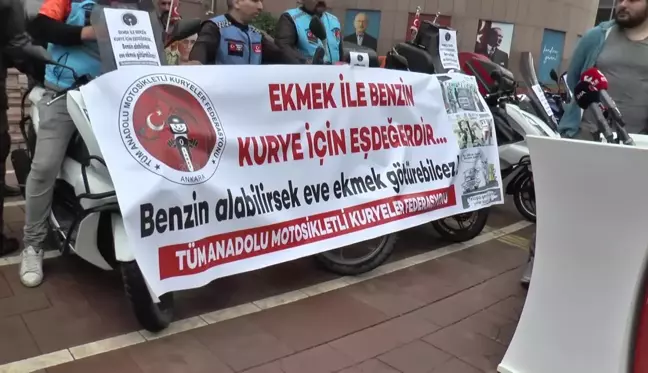 Son dakika haberi... Motokuryeler Akaryakıta Yapılan Zamları Protesto Etti: 