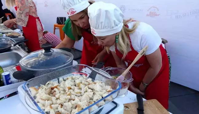 Tuzla'da şefler bayat ekmekleri taze lezzetlere dönüştürmek için yarıştı