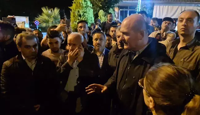 Bakan Soylu, selin ağır tahrip verdiği Kozcağız'da