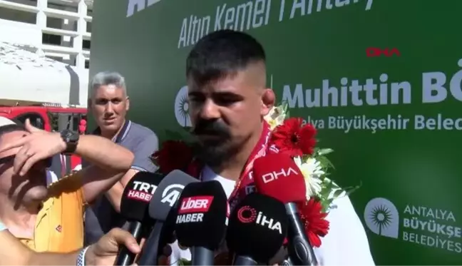 SPOR Kırkpınar Başpehlivanı Şimşek'e, memleketinde coşkulu karşılama