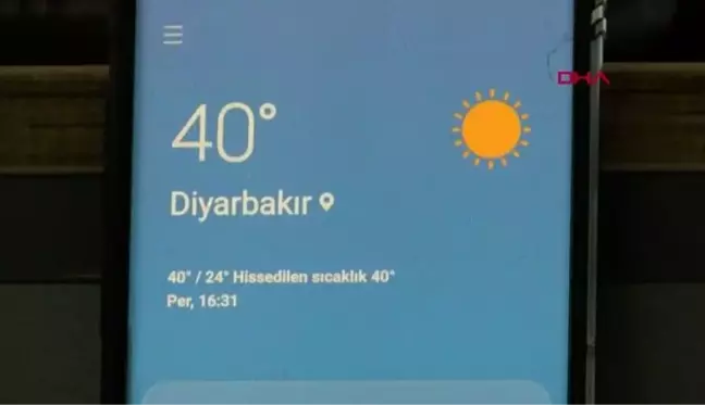 DİYARBAKIR'DA SICAKLIK 40 DERECEYİ AŞTI, SERİNLEMEK İSTEYENLER SUR DİPLERİNİ DOLDURDU