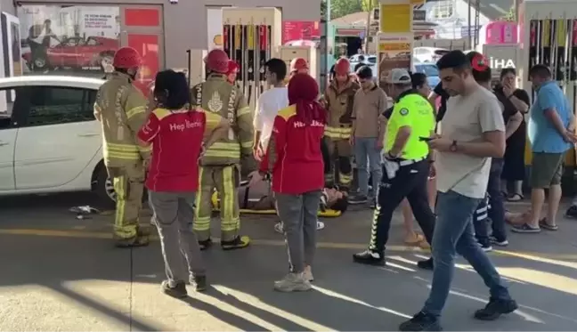 İstanbul'da akaryakıt istasyonunda dehşet anları kamerada