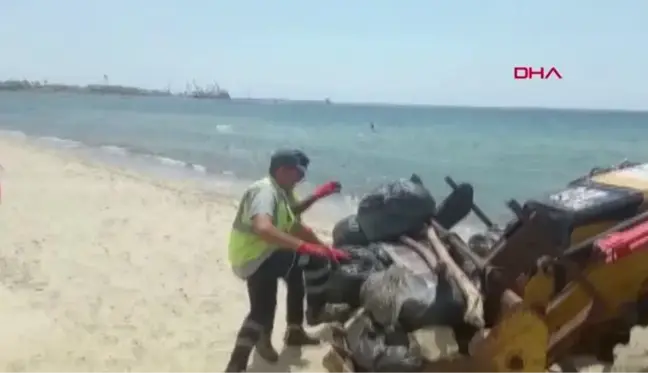 Marmaraereğlisi'nde tatilcilerinde bıraktığı 483 ton çöp, belediye ekiplerince toplandı