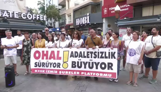  İzmir'de Kamu Emekçilerinden Ohal Protestosu