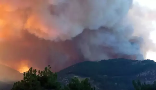 Son dakika haberi... Orman yangınına müdahale ediliyor (2)