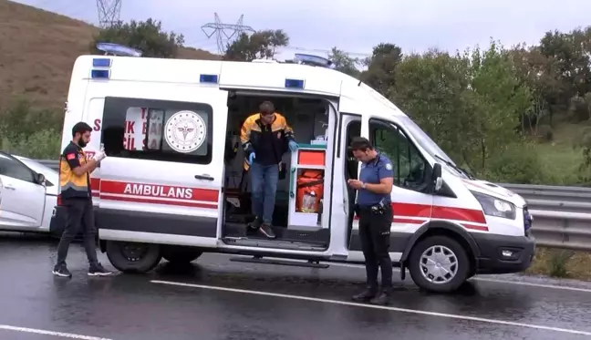 Son dakika haberleri | Kuzey Marmara Otoyolu'nda ıslak zeminde kontrolden çıkan araç, takla attı: 1 yaralı