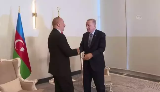 Cumhurbaşkanı Erdoğan, Azerbaycan Cumhurbaşkanı Aliyev ile bir araya geldi