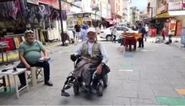 Gurbetçiden engelli vatandaşa tekerlekli sandalye