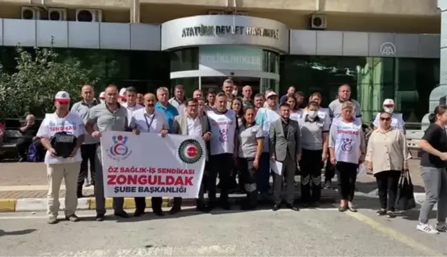 ZONGULDAK - Öz Sağlık-İş'ten güvenlik görevlisinin hastanede öldürülmesine tepki