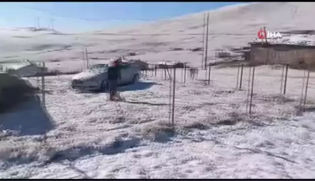 Bayburt haberi... Bayburt'un yüksek kesimleri beyaza büründü