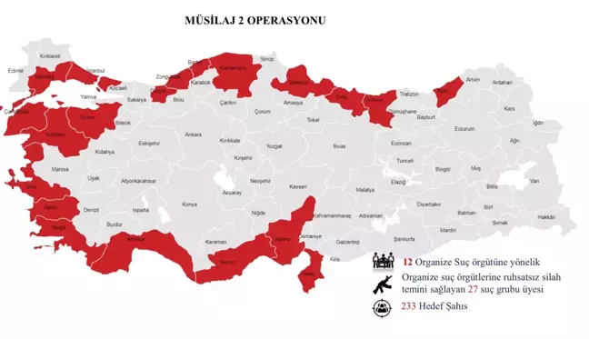 KOM'dan 20 ilde eş zamanlı Müsilaj-2 Operasyonu! 233 kişi için yakalama kararı var