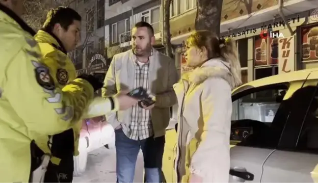 Alkol testini reddeden sürücü polise zor anlar yaşattı
