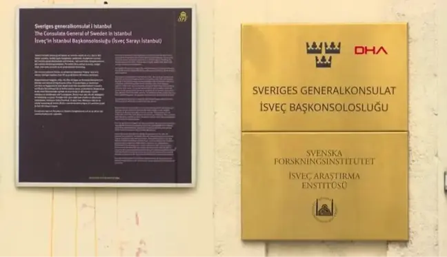 İstanbul'daki İsveç Başkonsolosluğu'nda hareketli saatler! Cama asılan not çok konuşulur
