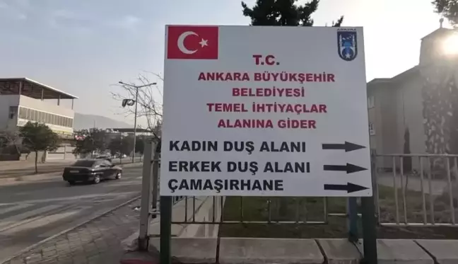 Ankara Büyükşehir'in Kahramanmaraş'a Kurduğu Sabit Duş Alanları Hizmete Başladı