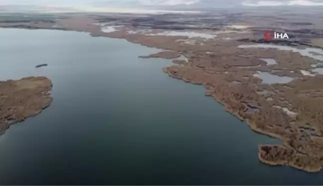 Ebe Gölü'nde kış mevsiminde beklenen yağış alınamadı