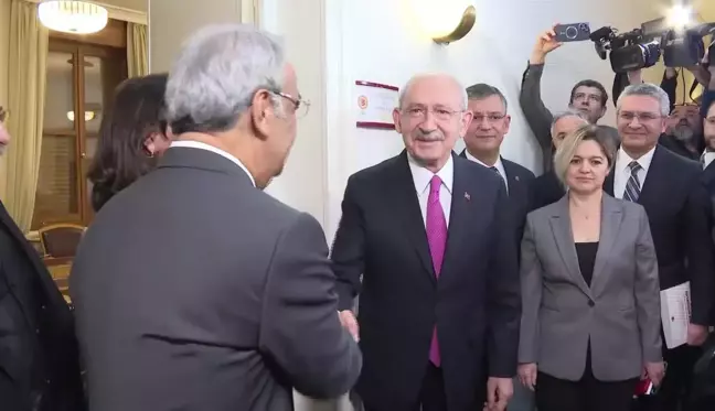 Millet İttifakı'nın Cumhurbaşkanı Adayı Kılıçdaroğlu, Hdp Eş Genel Başkanları Buldan ve Sancar'ı TBMM'de Ziyaret Etti