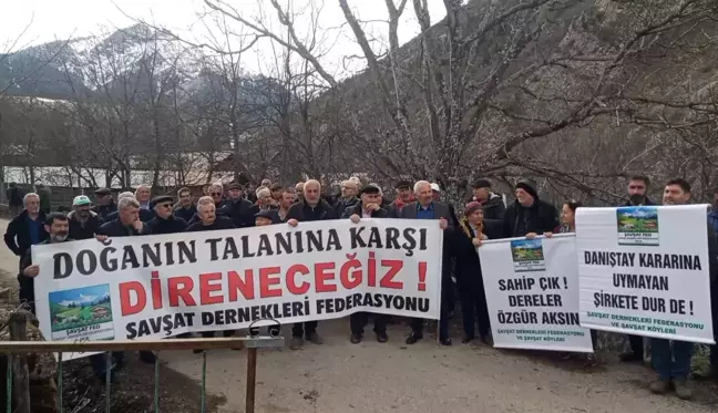 Danıştay Tarafından İptal Edilen Hanlı Hes Bölgesinde Yapılmak İstenen Çed Toplantısı, Bölge Halkı Tarafından Protesto Edildi