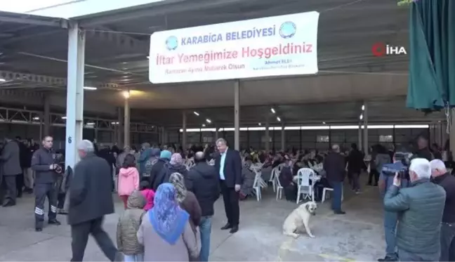 Karabiga Belediyesi bin 500 kişilik iftar yemeği verdi