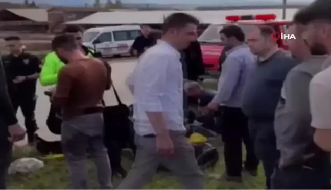 Kontrolden çıkan araç refüje çıktı, 2 kişi yaralandı