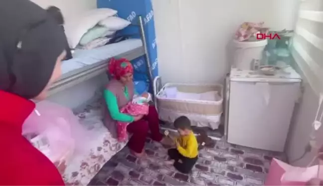 İSLAHİYE KONTEYNER KENTİNİN İLK BEBEĞİ 'AYŞEGÜL'