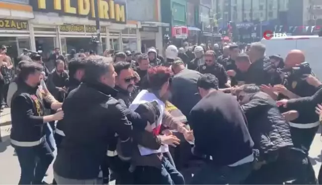 Şişli'den Taksim'e yürümek isteyen gruplara polis müdahalesi