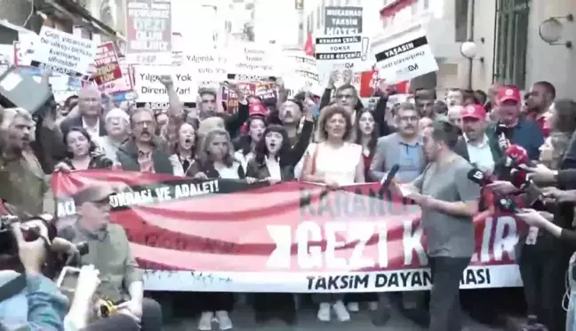 Gezi Parkı protestolarının 10. yılında Taksim'de eylem yapıldı