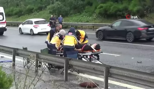 Düzce TEM Otoyolu savaş alanına döndü: 10 araç kazaya karıştı