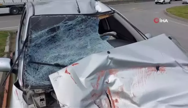 Samsun'da otomobil kamyona arkadan çarptı: 1 yaralı