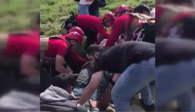 Tunceli'de Yüksekten Düşen Şahıs Hastaneye Kaldırıldı