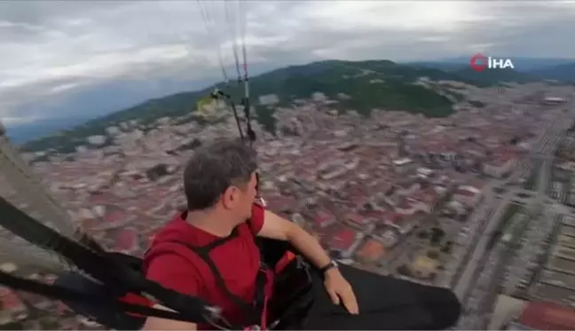 Giresun Kalesi'nden Yamaç Paraşütü İle Atlayış Yapıldı