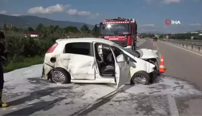 Hurdaya dönen araçtan burnu bile kanamadan çıktı