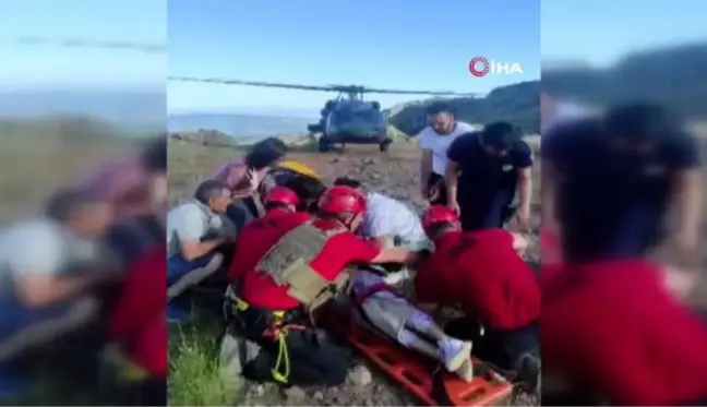 Tunceli'de yüksekten düşen genç kız askeri helikopterle hastaneye kaldırıldı