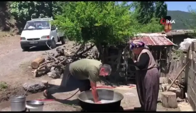 Köylülerin kışlık bulgur mesaisinde kazanlar kaynamaya başladı