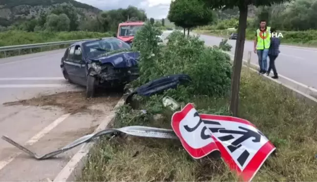 Otomobil Takla Atarak Karşı Şeride Geçti: 1 Yaralı