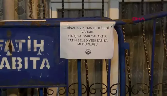 FATİH'te Kısmet Apartmanı'nda Çökme Meydana Geldi