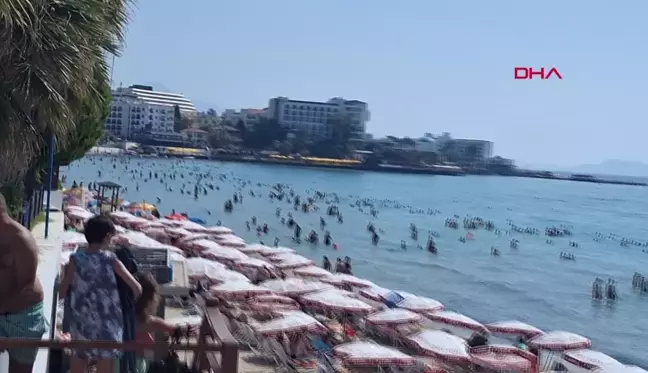 Kuşadası'nda Sıcak Hava Plajları Doldurdu