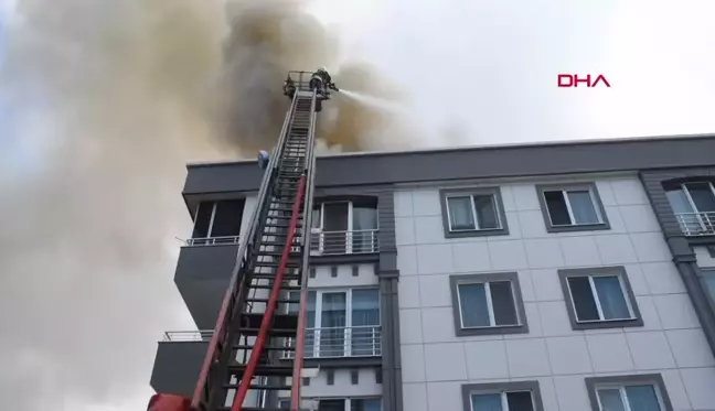 Samsun'da çatıda çıkan yangın itfaiye ekiplerince söndürüldü