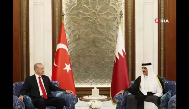 Cumhurbaşkanı Erdoğan, Katar Emiri Al Thani ile görüştü