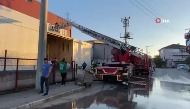 Fabrika jeneratöründe yangın çıktı