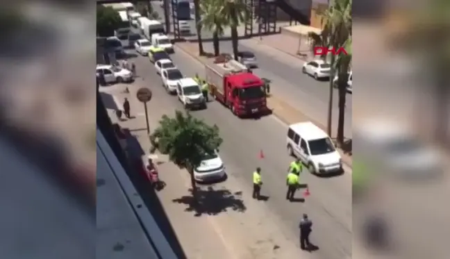 Adana'da Yaya Kaza Anı Güvenlik Kamerasına Yansıdı