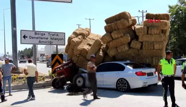 Bucak'ta Otomobil ile Traktör Çarpıştı: 2 Yaralı