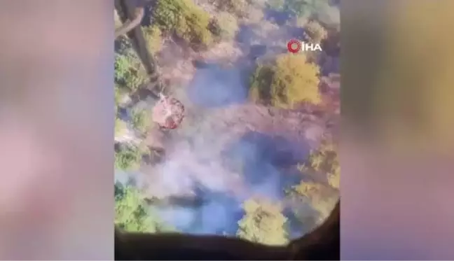 Balıkesir'de orman yangınına helikopter ve uçaklarla müdahale