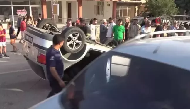 Otomobiliyle takla attı, aracından burnu bile kanamadan çıktı