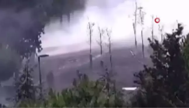 Üsküdar'da 15 Temmuz Köprüsü Yolunda Yangın Çıktı