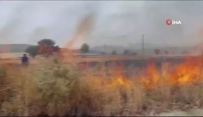 Burdur'da 100 Dönüm Tarım Arazisi ve Saman Balyaları Yangında Küle Döndü