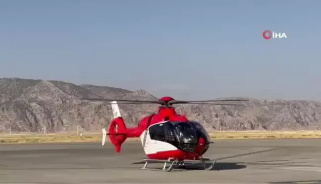 Şırnak'ta helikopter ambulans kanser hastası için havalandı