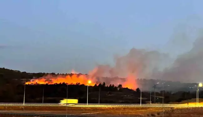 Çanakkale'de makilik alanda yangın çıktı