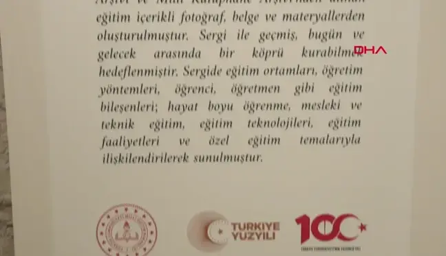 Milli Eğitim Bakanı Yusuf Tekin, 'Cumhuriyet'in 100. Yılında Eğitimden İzler' Sergisini Açtı