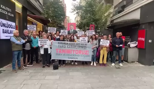 Samsun Emek Demokrasi Güçleri Gezi Kararını Protesto Etti