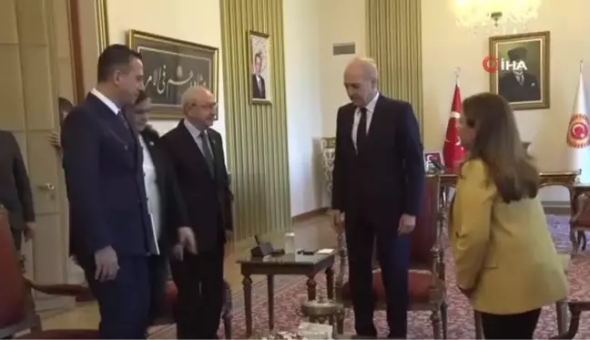 TBMM Başkanı Numan Kurtulmuş, CHP Genel Başkanı Kemal Kılıçdaroğlu'nu kabul etti